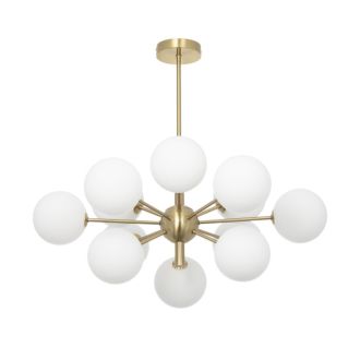 Люстра на штанге Citilux Tonga CL212183, 12×G9 по 15 Вт, бронзовый/белый