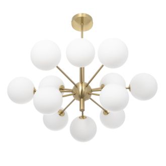 Люстра на штанге Citilux Tonga CL212183, 12×G9 по 15 Вт, бронзовый/белый