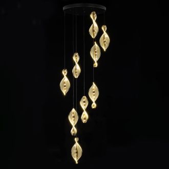 Каскадная люстра Citilux Vind CL214091, LED 45 Вт, черный/прозрачный