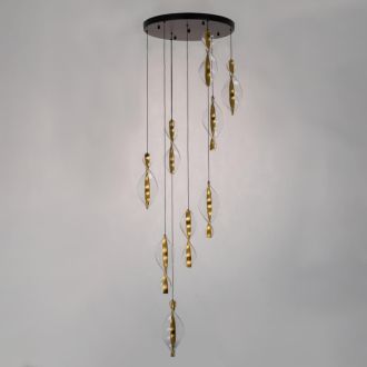 Каскадная люстра Citilux Vind CL214091, LED 45 Вт, черный/прозрачный