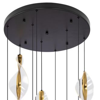 Каскадная люстра Citilux Vind CL214091, LED 45 Вт, черный/прозрачный