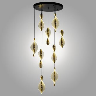 Каскадная люстра Citilux Vind CL214091, LED 45 Вт, черный/прозрачный