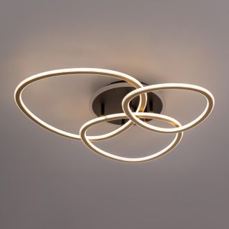 Накладная люстра Citilux Trio CL215B132, LED 130 Вт, золотой/белый