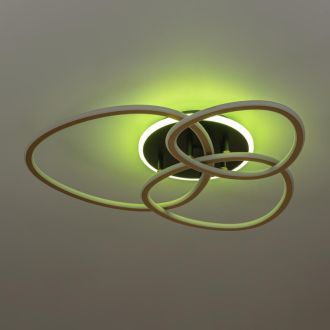 Накладная люстра Citilux Trio CL215B132, LED 130 Вт, золотой/белый