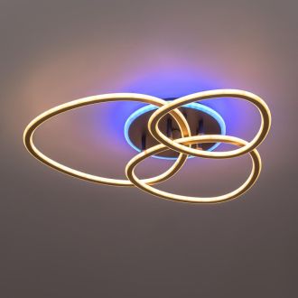 Накладная люстра Citilux Trio CL215B132, LED 130 Вт, золотой/белый