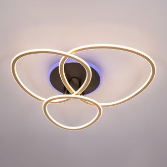 Накладная люстра Citilux Trio CL215B132, LED 130 Вт, золотой/белый