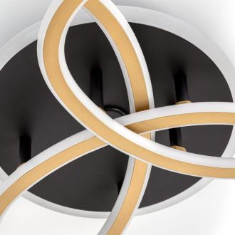 Накладная люстра Citilux Trio CL215B132, LED 130 Вт, золотой/белый