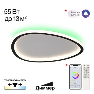 Накладной светильник Citilux Тrio CL215B241E, LED 55 Вт, черный/белый