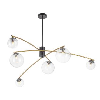 Люстра на штанге Citilux Fisher CL218163, 6×G9 по 15 Вт, бронзовый/прозрачный