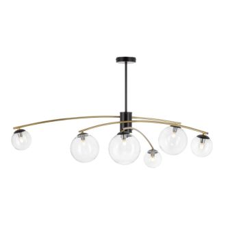 Люстра на штанге Citilux Fisher CL218163, 6×G9 по 15 Вт, бронзовый/прозрачный