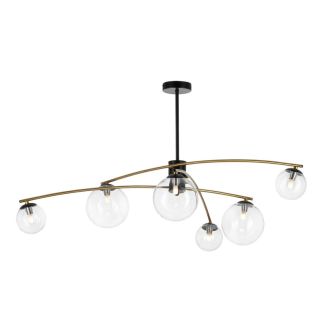 Люстра на штанге Citilux Fisher CL218163, 6×G9 по 15 Вт, бронзовый/прозрачный
