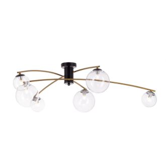 Люстра на штанге Citilux Fisher CL218163, 6×G9 по 15 Вт, бронзовый/прозрачный