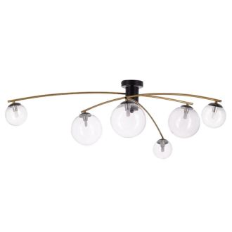 Люстра на штанге Citilux Fisher CL218163, 6×G9 по 15 Вт, бронзовый/прозрачный