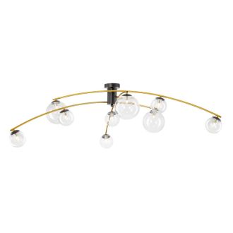Люстра на штанге Citilux Fisher CL218193, 9×G9 по 15 Вт, бронзовый/прозрачный