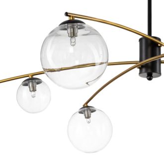 Люстра на штанге Citilux Fisher CL218193, 9×G9 по 15 Вт, бронзовый/прозрачный