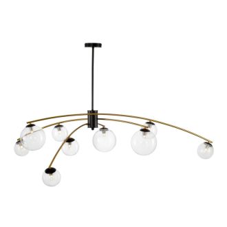 Люстра на штанге Citilux Fisher CL218193, 9×G9 по 15 Вт, бронзовый/прозрачный