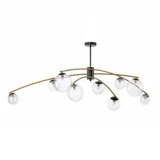 Люстра на штанге Citilux Fisher CL218193, 9×G9 по 15 Вт, бронзовый/прозрачный