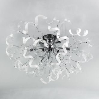 Люстра на штанге Citilux Рандом CL222191, 9×E14 по 60 Вт, хром/прозрачный
