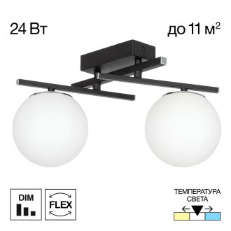 Накладная люстра Citilux Dorsy CL223122, LED 24 Вт, черный/белый