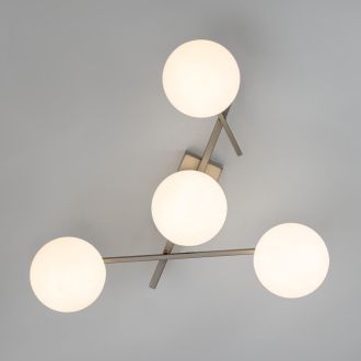 Накладная люстра Citilux Dorsy CL223141, LED 48 Вт, хром матовый/белый