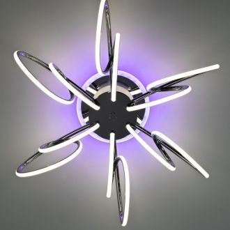 Люстра на штанге Citilux Salma smart CL224A161, LED 100 Вт, хром матовый/хром