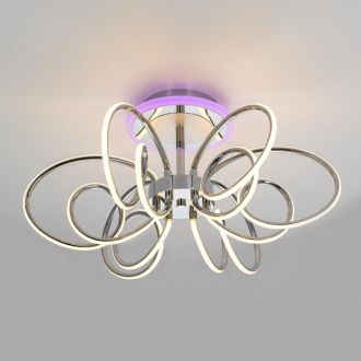 Люстра на штанге Citilux Salma smart CL224A161, LED 100 Вт, хром матовый/хром
