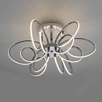 Люстра на штанге Citilux Salma smart CL224A161, LED 100 Вт, хром матовый/хром
