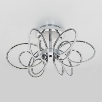 Люстра на штанге Citilux Salma smart CL224A161, LED 100 Вт, хром матовый/хром