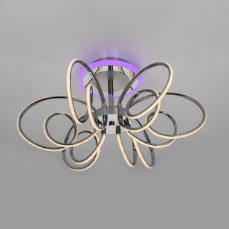 Люстра на штанге Citilux Salma smart CL224A161, LED 100 Вт, хром матовый/хром