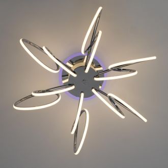Люстра на штанге Citilux Salma smart CL224A161, LED 100 Вт, хром матовый/хром