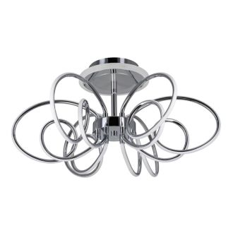Люстра на штанге Citilux Salma smart CL224A161, LED 100 Вт, хром матовый/хром