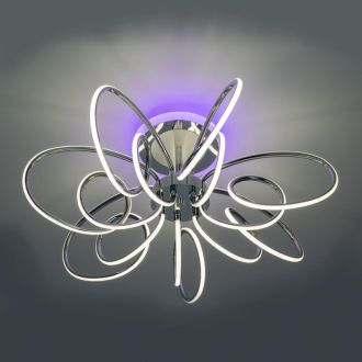 Люстра на штанге Citilux Salma smart CL224A171, LED 135 Вт, хром матовый/хром