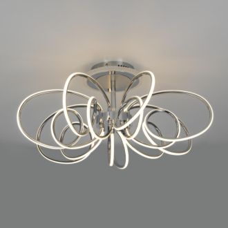 Люстра на штанге Citilux Salma smart CL224A171, LED 135 Вт, хром матовый/хром