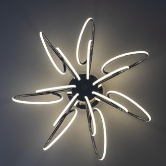 Люстра на штанге Citilux Salma smart CL224A171, LED 135 Вт, хром матовый/хром