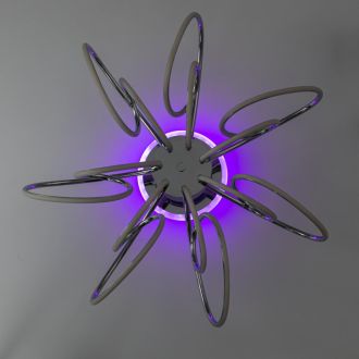 Люстра на штанге Citilux Salma smart CL224A171, LED 135 Вт, хром матовый/хром