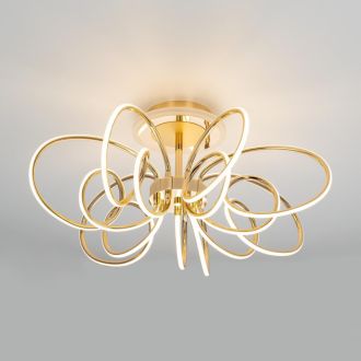 Люстра на штанге Citilux Salma smart CL224A172, LED 135 Вт, золотой