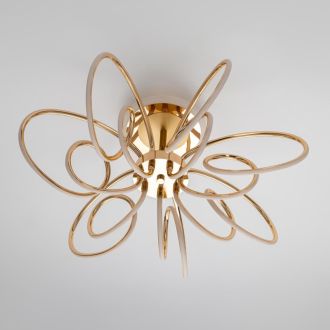 Люстра на штанге Citilux Salma smart CL224A172, LED 135 Вт, золотой