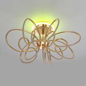 Люстра на штанге Citilux Salma smart CL224A172, LED 135 Вт, золотой