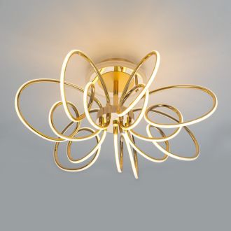 Люстра на штанге Citilux Salma smart CL224A172, LED 135 Вт, золотой