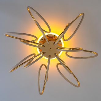 Люстра на штанге Citilux Salma smart CL224A172, LED 135 Вт, золотой