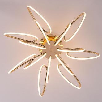 Люстра на штанге Citilux Salma smart CL224A172, LED 135 Вт, золотой