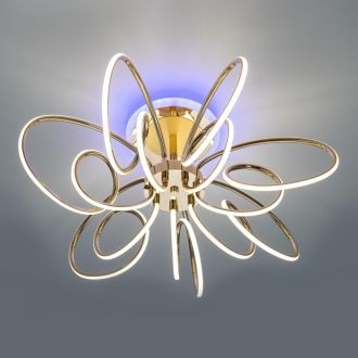 Люстра на штанге Citilux Salma smart CL224A172, LED 135 Вт, золотой