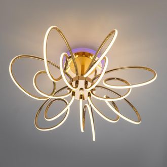 Люстра на штанге Citilux Salma smart CL224A172, LED 135 Вт, золотой