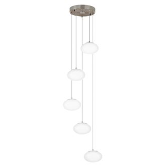 Каскадная люстра Citilux Atman smart CL226A051, LED 60 Вт, хром матовый/белый