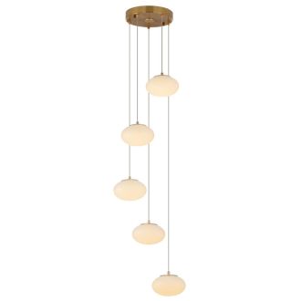 Каскадная люстра Citilux Atman smart CL226A053, LED 60 Вт, бронзовый/белый