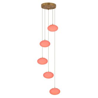 Каскадная люстра Citilux Atman smart CL226A053, LED 60 Вт, бронзовый/белый