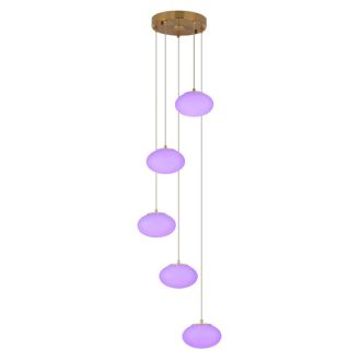 Каскадная люстра Citilux Atman smart CL226A053, LED 60 Вт, бронзовый/белый