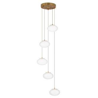 Каскадная люстра Citilux Atman smart CL226A053, LED 60 Вт, бронзовый/белый