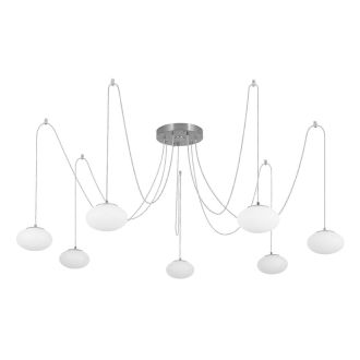 Подвесной светильник Citilux Atman smart CL226A071, LED 84 Вт, хром матовый/белый