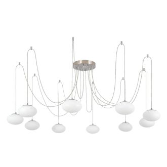 Подвесной светильник Citilux Atman smart CL226A091, LED 120 Вт, хром матовый/белый